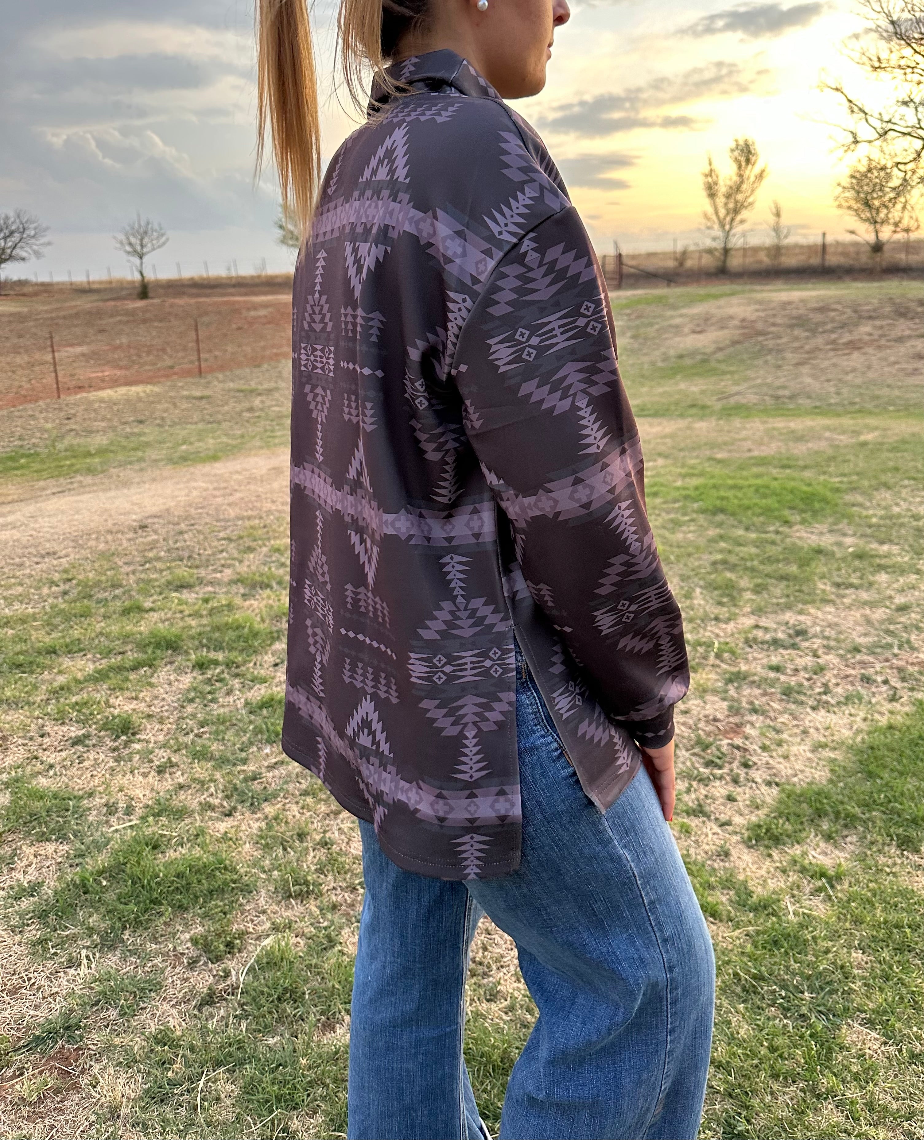 Sterling Kreek pullover with turtleneck.