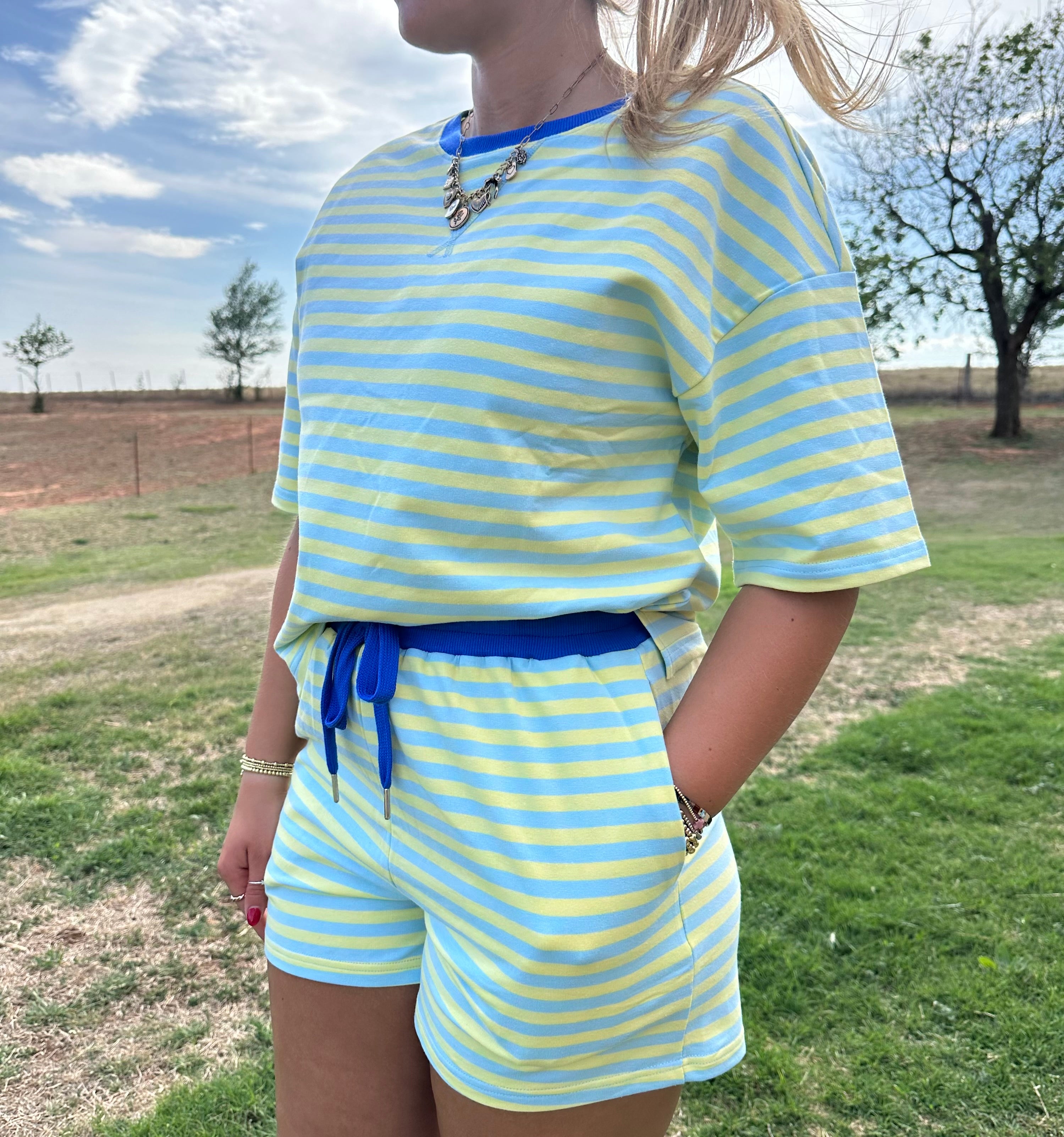 Blue & Yellow striped Set!